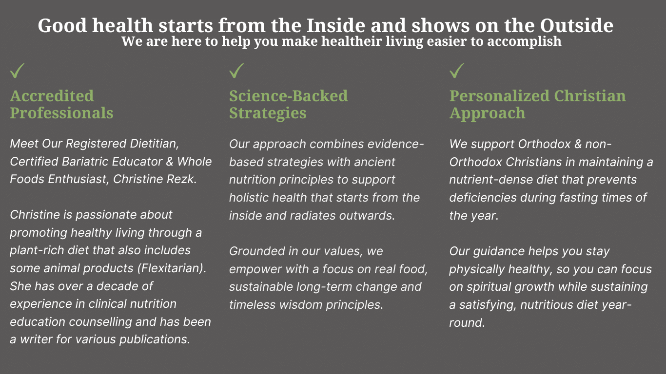 Good Health Starts from the Outside and Shows on the Inside. 3 sections about accredited professionals, science evidence-based strategies & a personalized Christine Approach